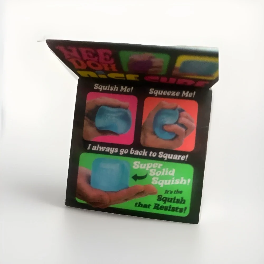 NeeDoh Nice Cube Blue Nee Doh Nicecube Solid Squish Cube Ice Block NEW